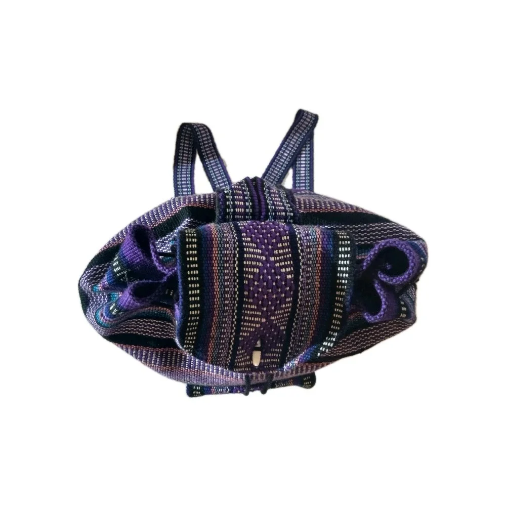 Artesanias PINZON Colorful Fabric Backpack Made in Mexico‎ 10X10.5'X6 #1210
